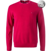 Tommy Hilfiger Herren Pullover rot Baumwolle unifarben von Tommy Hilfiger