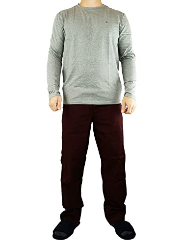 Tommy Hilfiger Herren Pyjama Set LS Pant Slipper Gr. XL Mehrfarbig UM0UM026850WM von Tommy Hilfiger
