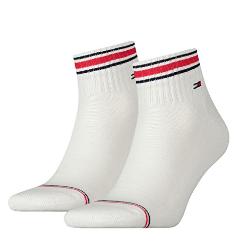 Tommy Hilfiger Herren Quarter Iconic Sport 4er Pack, Größe:43-46;Farbe:White (300) von Tommy Hilfiger