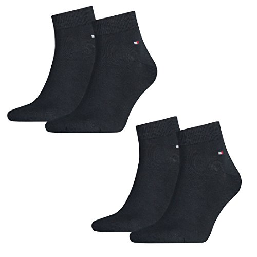 Tommy Hilfiger 4 Paar Quarter Socken Gr. 39-46 Herren Business Sneaker Socken, Farbe:322 - dark navy, Socken & Strümpfe:39-42 von Tommy Hilfiger