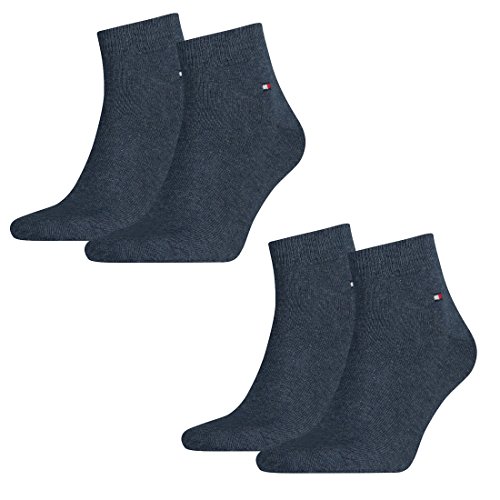 Tommy Hilfiger 4 Paar Quarter Socken Gr. 39-46 Herren Business Sneaker Socken, Farbe:356 - jeans, Socken & Strümpfe:43-46 von Tommy Hilfiger