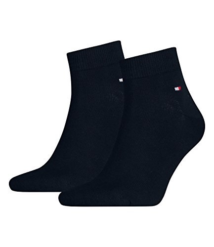 Tommy Hilfiger Herren Quarter Socken Kurzsocken Business Socken 2 Paar, Farbe:Blau, Menge:2 Paar (1x 2er Pack), Größe:47-49, Artikel:-322 dark navy von Tommy Hilfiger