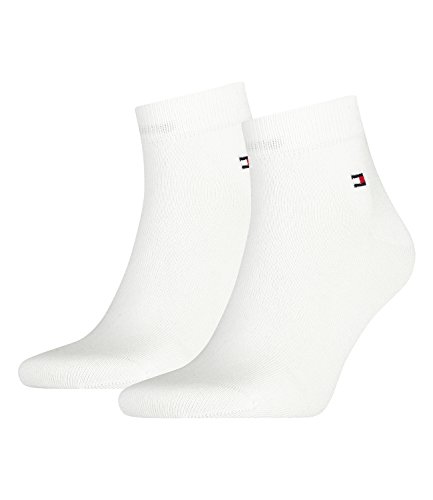 TOMMY HILFIGER 2 Paar Quarter Socken weiß 300 47-49 von Tommy Hilfiger