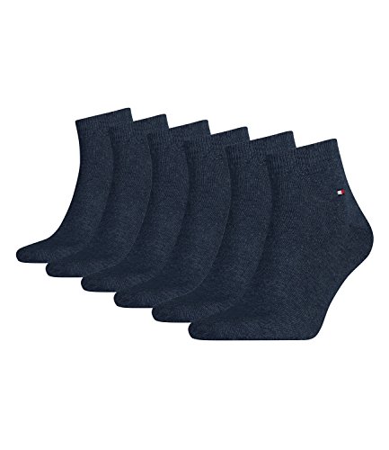 Tommy Hilfiger Herren Quarter Socken Kurzsocken Business Socken 342025001 6 Paar, Farbe:Blau, Größe:47-49, Menge:6 Paar (3x 2er Pack), Artikel:-356 jeans von TOMMY HILFIGER