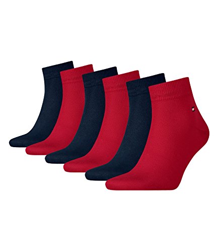Tommy Hilfiger Herren Quarter Socken Kurzsocken Business Socken 342025001 6 Paar, Farbe:Mehrfarbig, Größe:39-42, Menge:6 Paar (3x 2er Pack), Artikel:-085 tommy original von TOMMY HILFIGER