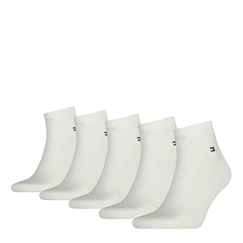Tommy Hilfiger Herren Quarter Socken Strümpfe 5P (43-46, White) von Tommy Hilfiger