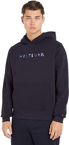 Tommy Hilfiger Herren Hoodie mit Kapuze, Blau (Desert Sky), 3XL von Tommy Hilfiger