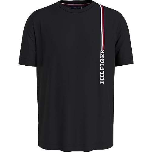 Tommy Hilfiger Herren T-Shirt Kurzarm Rundhalsausschnitt, Schwarz (Black), XS Tommy Hilfiger Herren T-Shirt Kurzarm Rundhalsausschnitt, Schwarz (Black), XS von Tommy Hilfiger