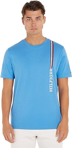 Tommy Hilfiger Herren T-Shirt Kurzarm Rundhalsausschnitt, Blau (Iconic Blue), XS Tommy Hilfiger Herren T-Shirt Kurzarm Rundhalsausschnitt, Blau (Iconic Blue), XS von Tommy Hilfiger