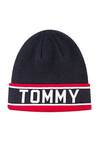 Tommy Hilfiger Herren Racing Stripe Cuff Beanie-Mütze, Wüstenhimmel, Einheitsgröße von Tommy Hilfiger