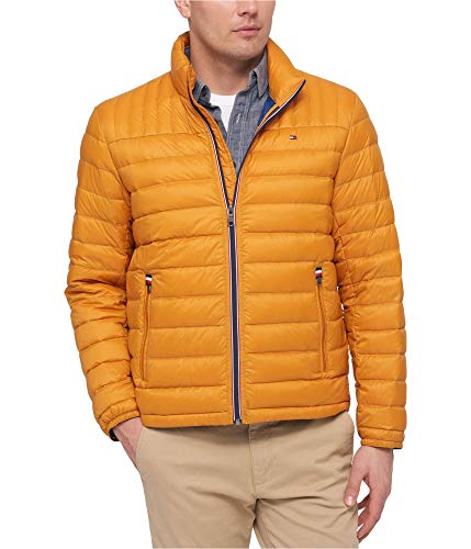 Tommy Hilfiger Herren Real Down Packable Puffer Jacke Daunenmantel, Goldgelb, XXL von Tommy Hilfiger