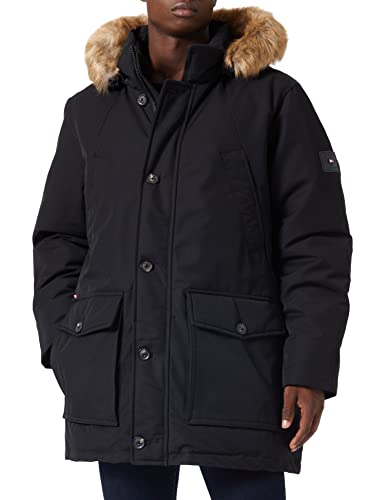 Tommy Hilfiger Herren Rockie DOWN Parka MW0MW27688 Daunenjacken, Schwarz (Black), M von Tommy Hilfiger