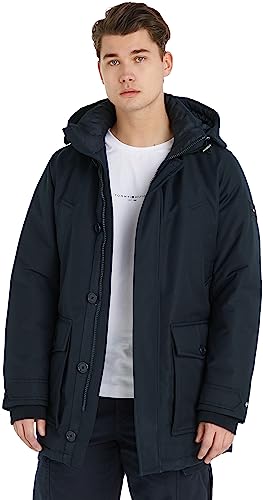 Tommy Hilfiger Herren Parka Non Fur Down Parka Winter, Blau (Desert Sky), L von Tommy Hilfiger