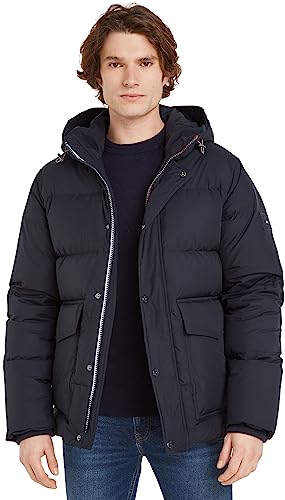 Tommy Hilfiger Herren Daunenjacke Winter, Blau (Desert Sky), XXL von Tommy Hilfiger