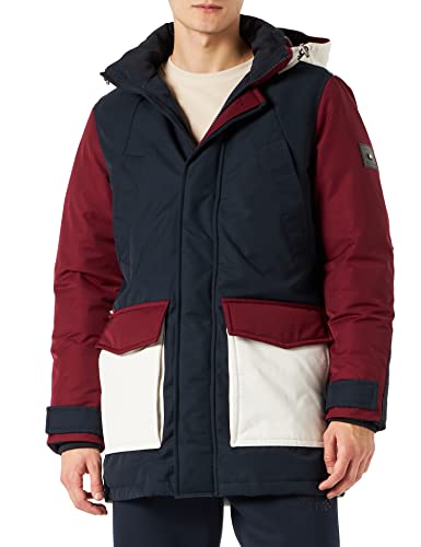 Tommy Hilfiger Herren Rockie Non FUR DOWN Parka MW0MW27689 Daunenjacken, Blau (Desert Sky Colourblock), S von Tommy Hilfiger