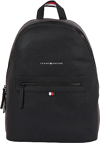 Tommy Hilfiger Herren Rucksack Essential PU Backpack Handgepäck, Schwarz (Black), Einheitsgröße von Tommy Hilfiger