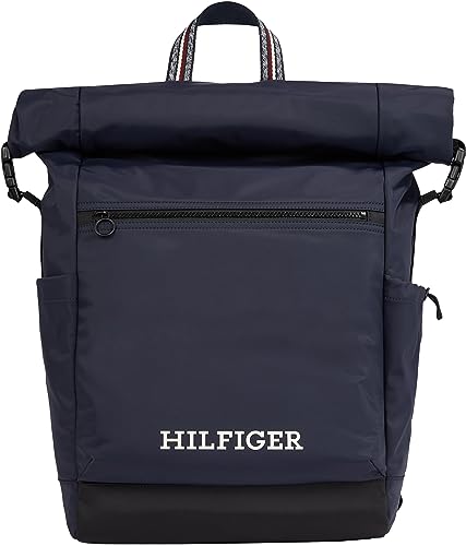 Tommy Hilfiger Herren Rucksack Rolltop Handgepäck, Blau (Space Blue), Onesize von Tommy Hilfiger