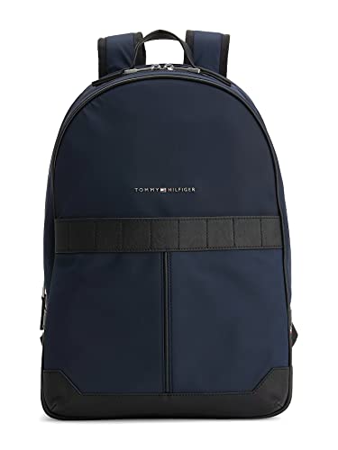 Tommy Hilfiger Herren Rucksack TH Elevated Nylon Backpack Handgepäck, Blau (Space Blue), Einheitsgröße von Tommy Hilfiger