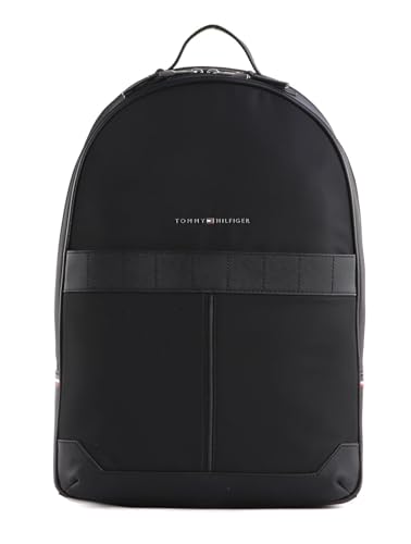 Tommy Hilfiger Herren Rucksack TH Elevated Nylon Backpack Handgepäck, Schwarz (Black), Einheitsgröße von Tommy Hilfiger