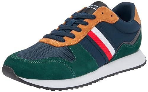 Tommy Hilfiger Herren Runner Sneaker Sportschuhe, Braun (Desert Khaki), 40 von Tommy Hilfiger