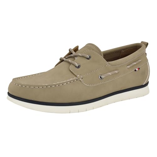 Tommy Hilfiger Herren Sator Bootsschuh, Taupe, 45 EU von Tommy Hilfiger