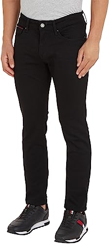 Tommy Jeans Herren Jeans Scanton Slim Stretch, Schwarz (New Black Stretch), 32W / 32L von Tommy Jeans