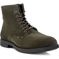 Tommy Hilfiger Herren Schnürboots grün Velours von Tommy Hilfiger