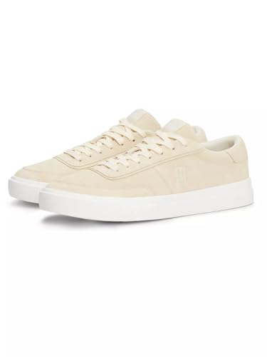 Tommy Hilfiger Herren Schuhe TH Cupset Suede Beige Sneakers 45 von Tommy Hilfiger