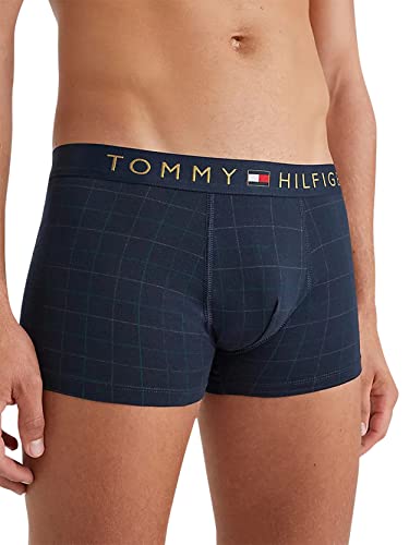 Tommy Hilfiger Herren Trunk & Sock Set UM0UM01996 Geschenkpackungen, Grau (Window Check/des Sky), L von Tommy Hilfiger