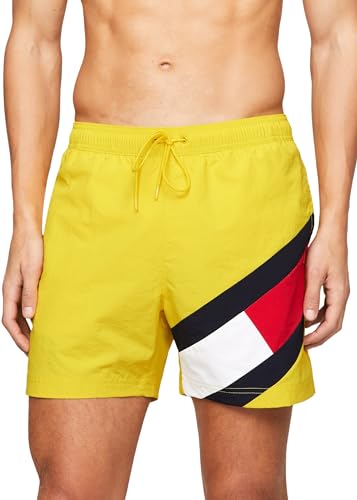 Tommy Hilfiger Herren Badehose SF Medium Drawstring Lang, Gelb (Valley Yellow), XL von Tommy Hilfiger