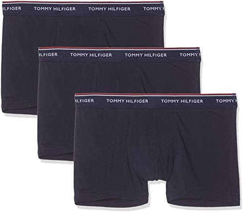 Tommy Hilfiger Herren 3er Pack Boxershorts Trunks Unterwäsche, Blau (Peacoat), XL von Tommy Hilfiger