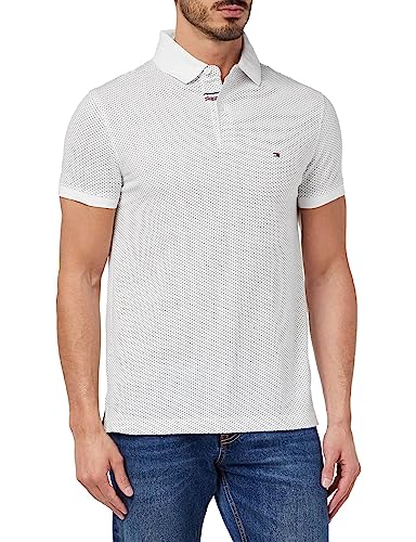 Tommy Hilfiger Herren Poloshirt Kurzarm Slim Fit, Weiß (White), 3XL von Tommy Hilfiger