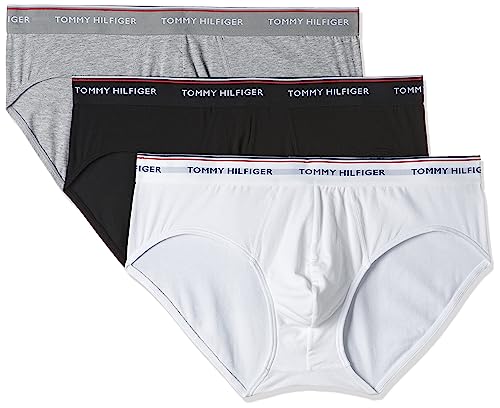 Tommy Hilfiger Herren 3p Brief Slip Mehrfarbig (Black / Grey Heather- Eur / White 004), L von Tommy Hilfiger