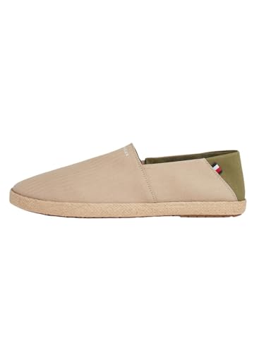 Tommy Hilfiger Herren Slipper/Espadrilles Espadrille CORE TEXTIILE Beige Textil, Größe:42, Farbauswahl:beige von Tommy Hilfiger