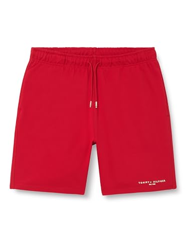 Tommy Hilfiger Herren Small Tommy Logo Sweatshorts Mw0Mw38698 Trainingshose, Red (Medium Red 104 850), XL von Tommy Hilfiger
