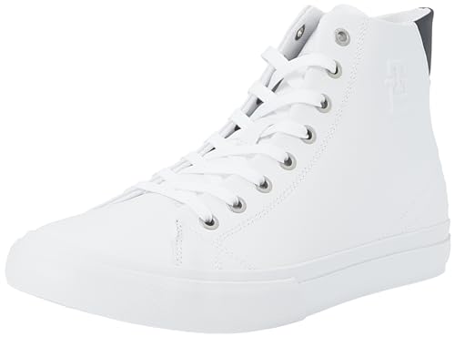 Tommy Hilfiger Herren Sneaker High-Top, Weiß (White), 46 von Tommy Hilfiger