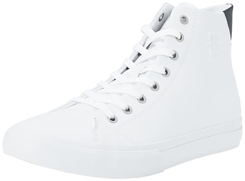 Tommy Hilfiger Herren Sneaker High-Top, Weiß (White), 46 von Tommy Hilfiger