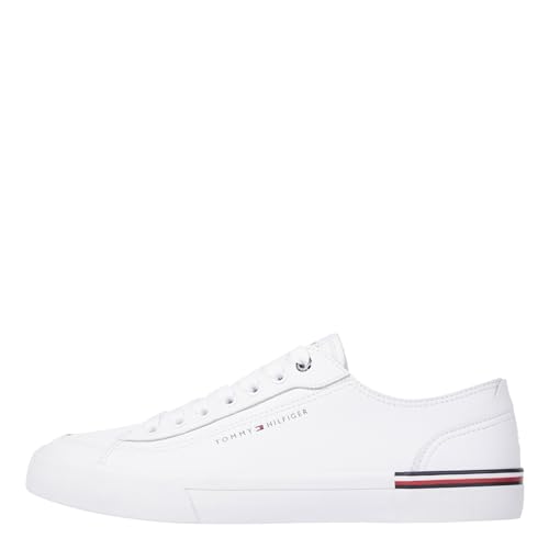 Tommy Hilfiger Herren Sneaker Schuhe, Weiß (White), 41 von Tommy Hilfiger