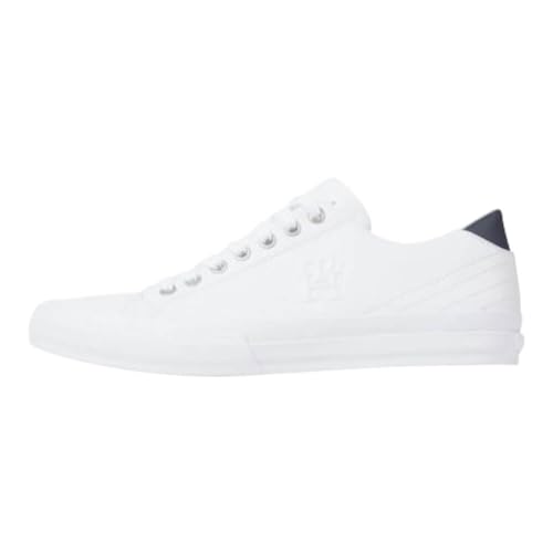 Tommy Hilfiger Herren Sneaker Schuhe, Weiß (White), 43 von Tommy Hilfiger
