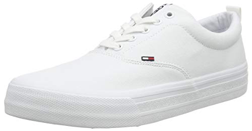 Tommy Hilfiger Herren Vulcanized Sneaker Classic Schuhe, Weiß (White), 46 EU von Tommy Jeans