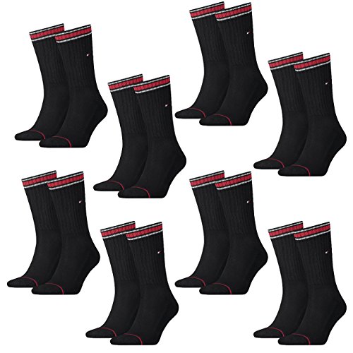 Tommy Hilfiger Herren Socken Iconic Sport 8er Pack, Größe:39-42, Farbe:Black (200) von Tommy Hilfiger