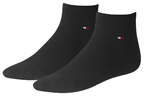 Tommy Hilfiger Herren TH MEN QUARTER 2P Sneakersocken 2 Paar, Schwarz (Black 200), 39/42 von Tommy Hilfiger