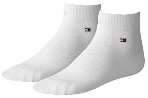 Tommy Hilfiger Herren Socken TH MEN QUARTER 2P, Gr. 39/42, Weiß von Tommy Hilfiger