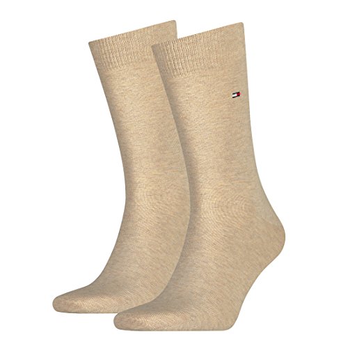 Tommy Hilfiger Herren Klassiske sokker Socken, Light Beige Melange, 43-46 EU von Tommy Hilfiger