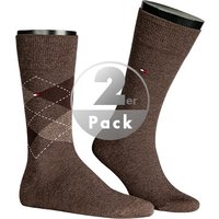 Tommy Hilfiger Herren Socken braun Baumwolle unifarben von Tommy Hilfiger