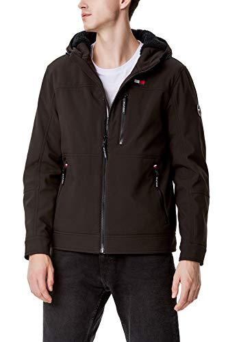 Tommy Hilfiger Herren Soft Shell Sherpa Lined Performance Jacket Jacke, Black Tech, S von Tommy Hilfiger