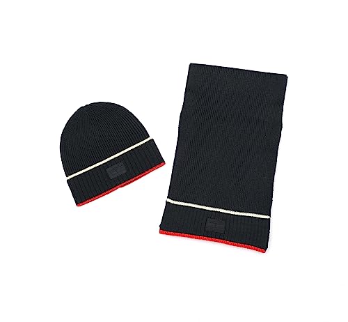 Tommy Hilfiger Herren Split Tipping Cuff Hat and Scarf Set Beanie-Mütze, Desert Sky Multi, Einheitsgröße von Tommy Hilfiger