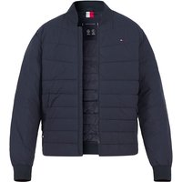 Tommy Hilfiger Herren Steppblouson blau Mikrofaser unifarben von Tommy Hilfiger