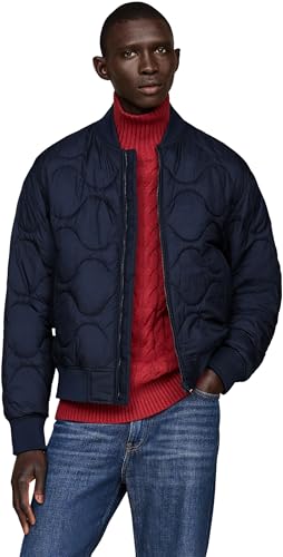 Tommy Hilfiger Herren Steppjacke Onion Quilted Bomber Übergangsjacke, Blau (Desert Sky), M von Tommy Hilfiger