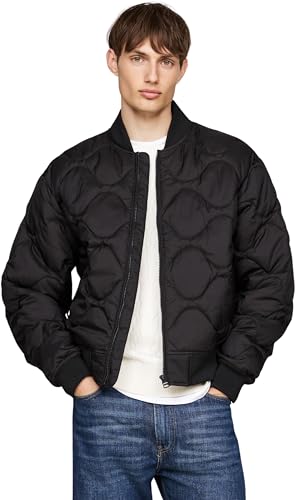 Tommy Hilfiger Herren Steppjacke Onion Quilted Bomber Übergangsjacke, Schwarz (Black), M von Tommy Hilfiger